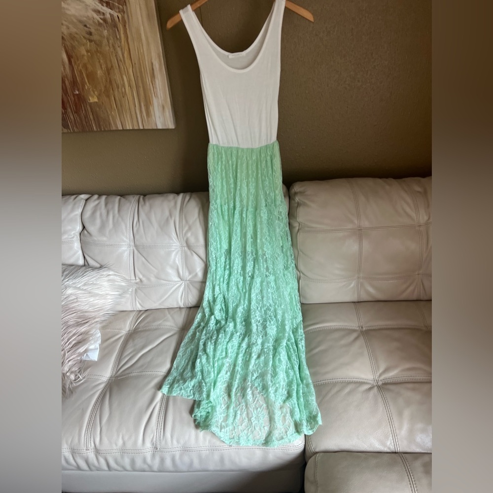Green Lace Maxi dress